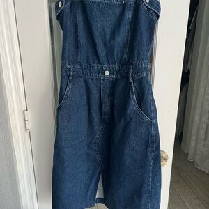 Vici Blue Denim Zipper Dress